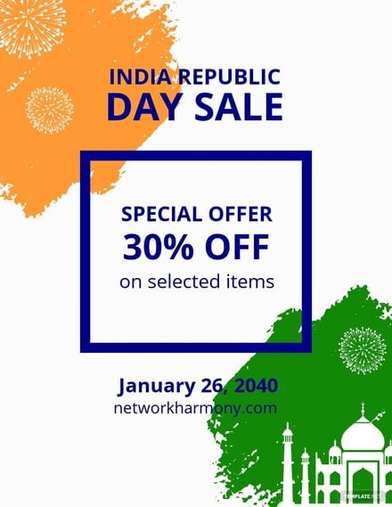 Free India republic day sale Flyer Template