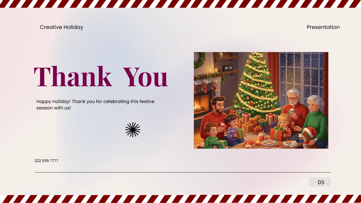 Free Christmas Border Presentation Template to Edit Online