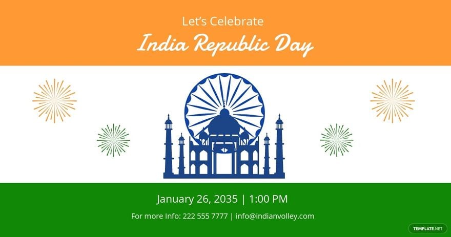 India Republic Day Event Facebook Post Template