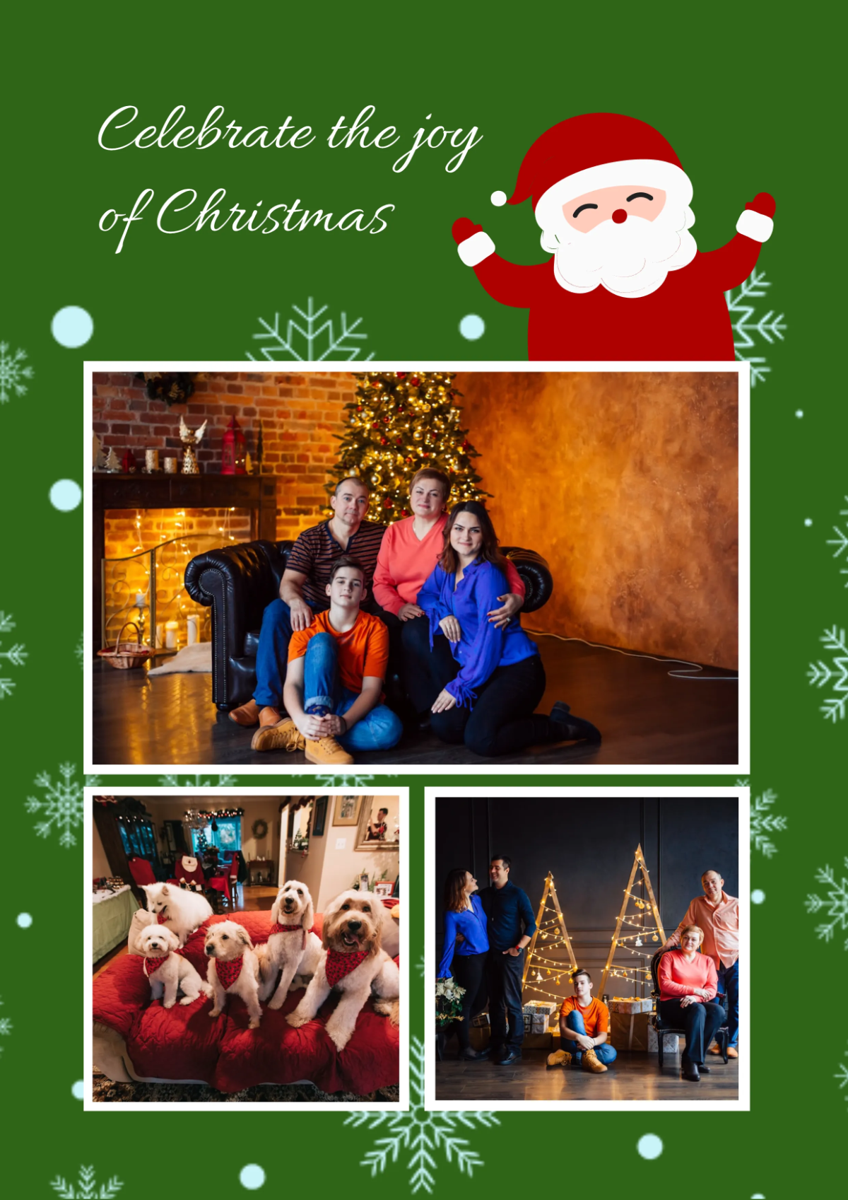 Free Joyful Christmas Photo Collage Template to Edit Online