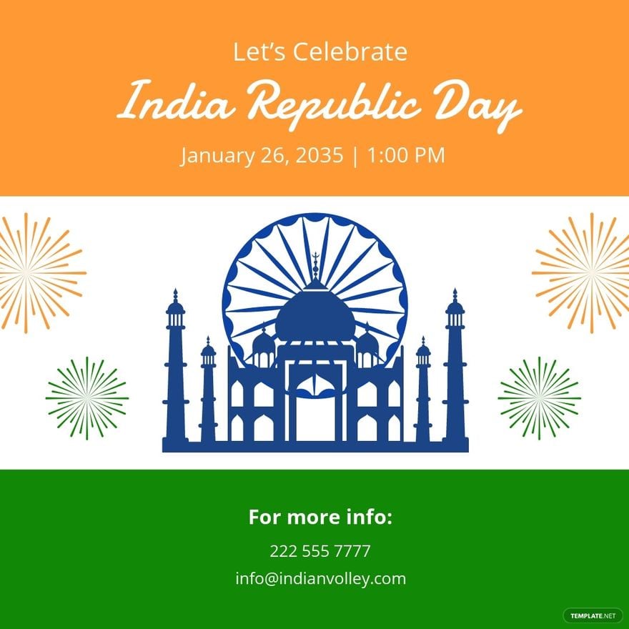 India Republic Day Event Instagram Post Template