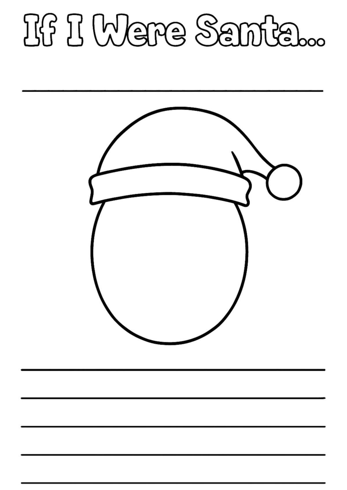 Free Elementary Santa Christmas Worksheet Template to Edit Online