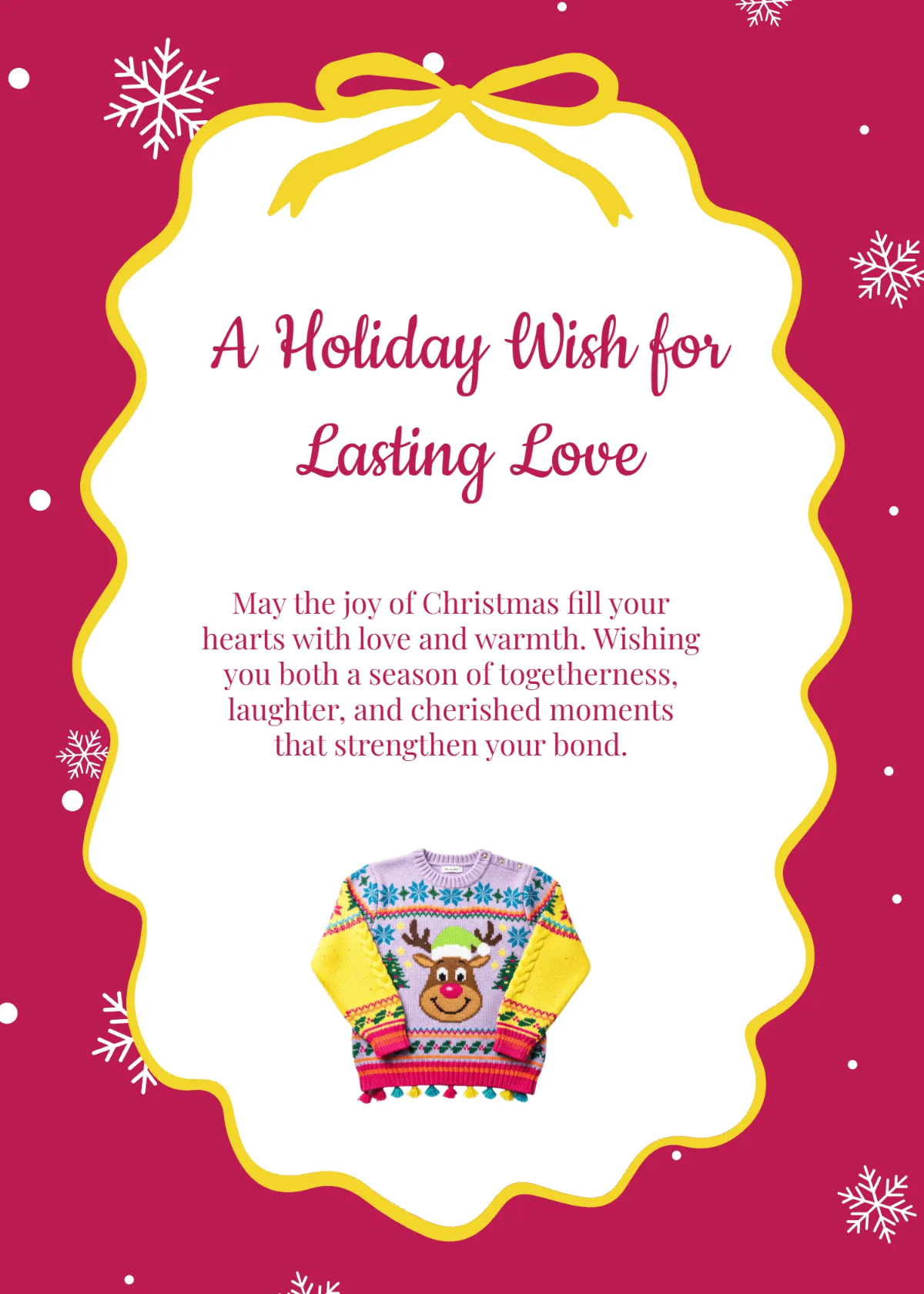 Free Playful Knit Design Sweater Template to Edit Online