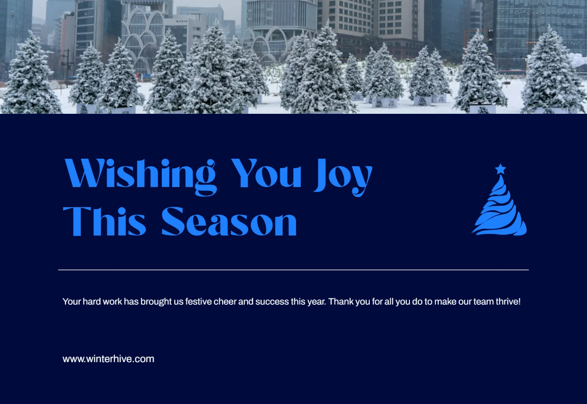 Free Winter Christmas Tree Card Template to Edit Online