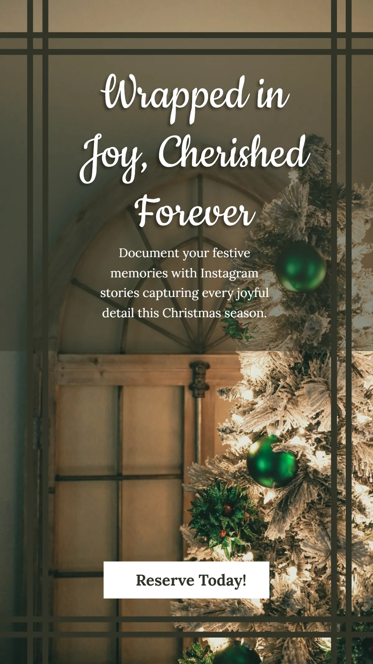 Free Rustic Christmas Tree Social media Template to Edit Online