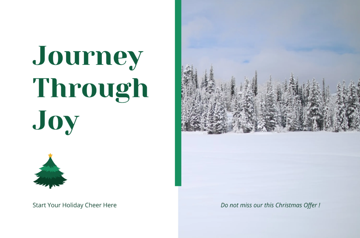 Free Modern Christmas Tree Banner Template to Edit Online