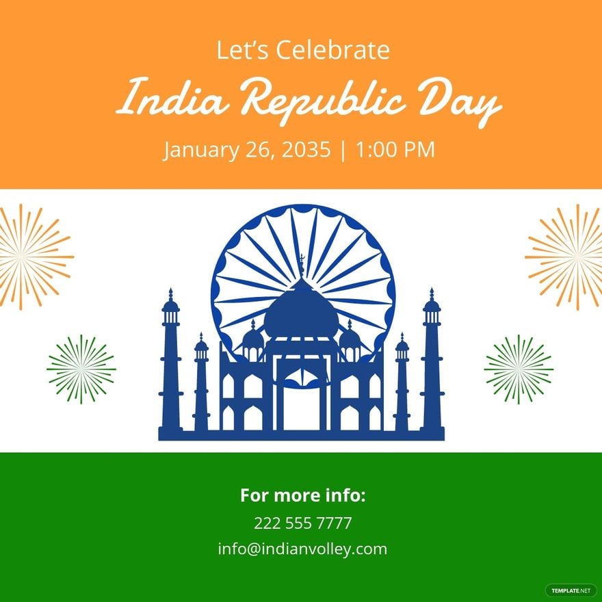 India Republic Day Event Linkedin Post Template