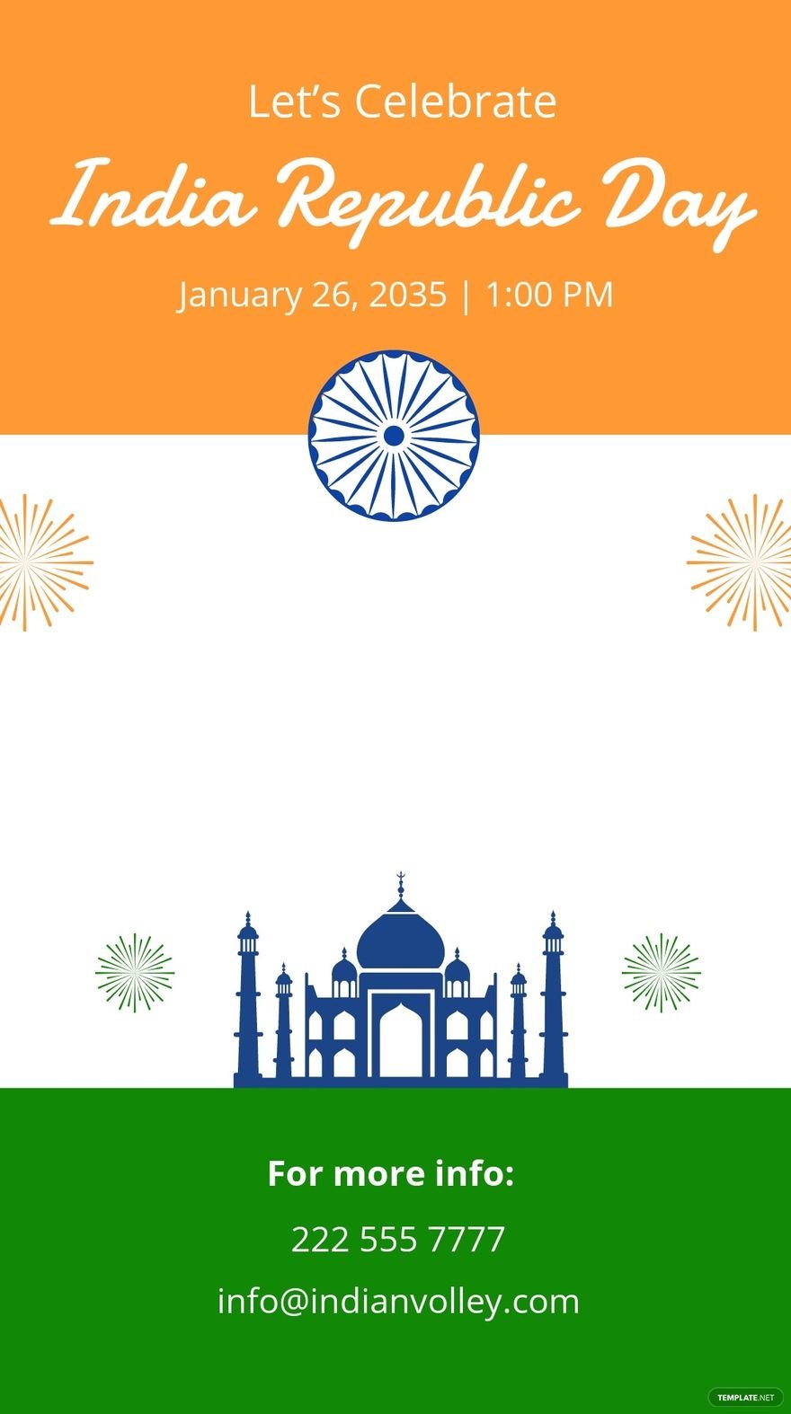 Free India Republic Day Event Snapchat Geofilter Template