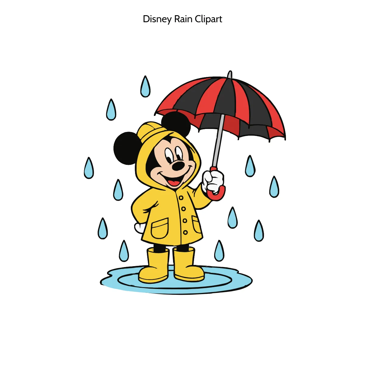 Free Disney Rain Clipart Template to Edit Online