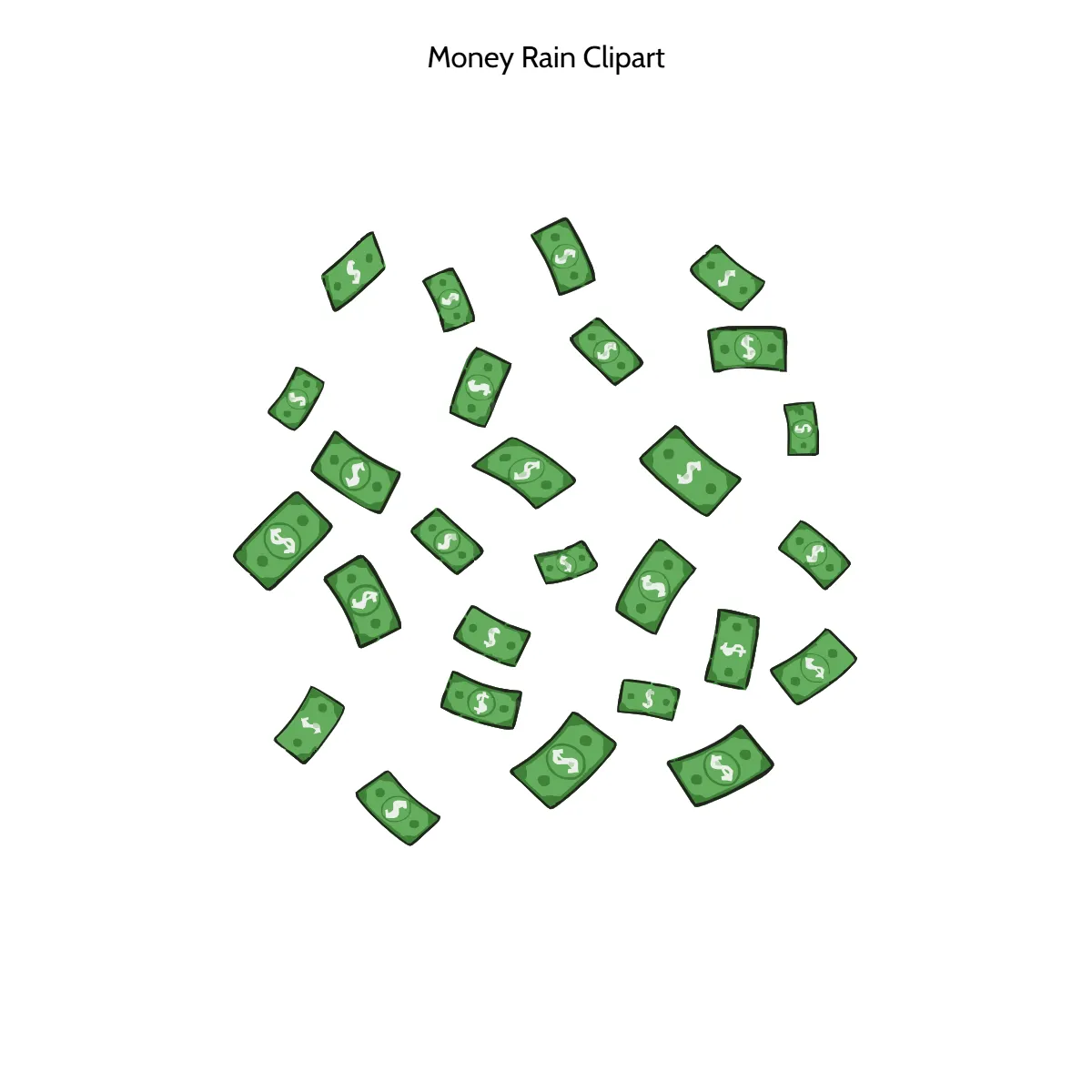 Free Money Rain Clipart Template to Edit Online