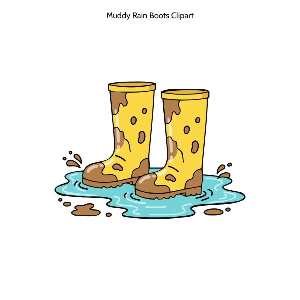 Free Muddy Rain Boots Clipart Template to Edit Online