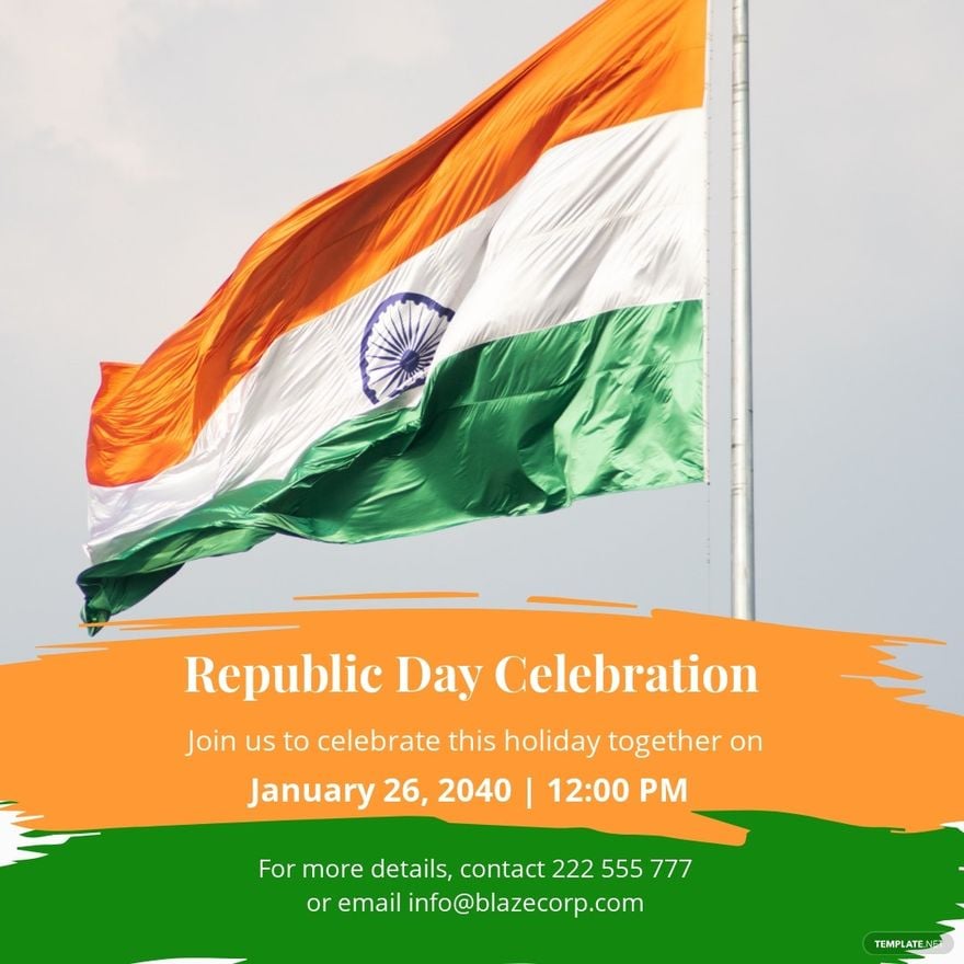 Free Republic Day Celebration Instagram Post Template