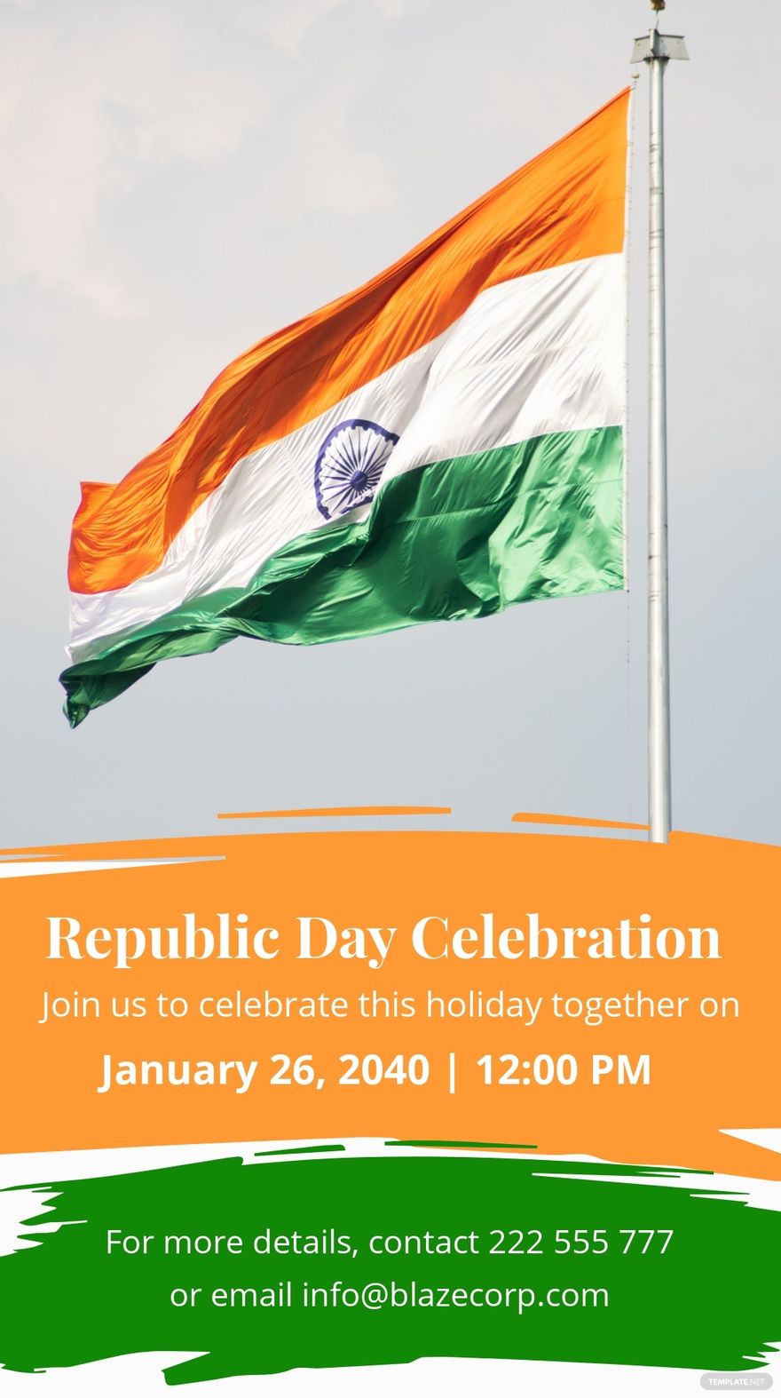 Republic Day Celebration Whatsapp Post Template