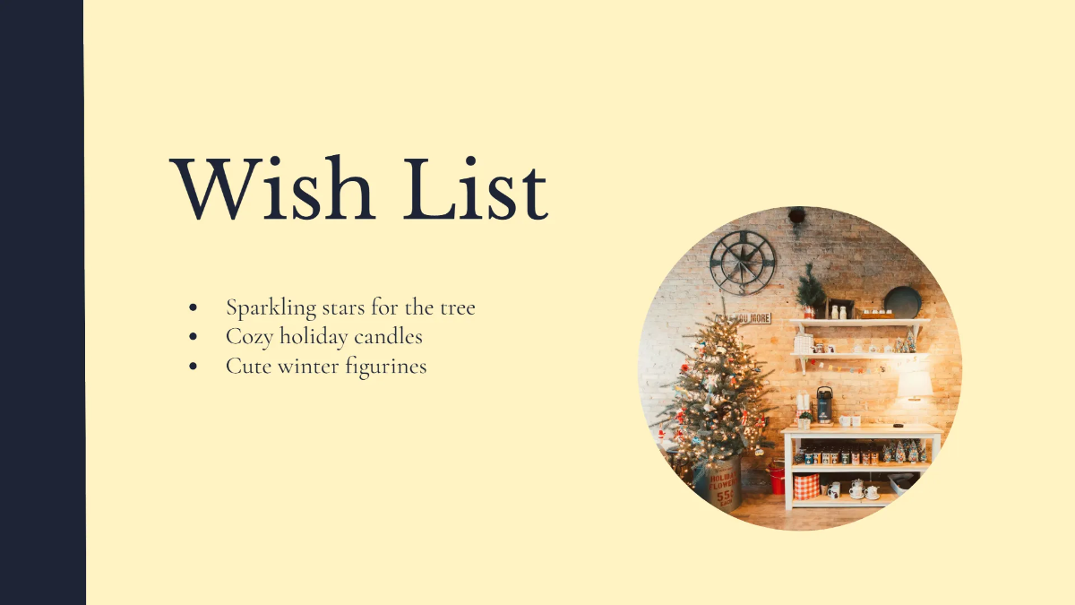 Free Christmas Decoration Presentation Template to Edit Online