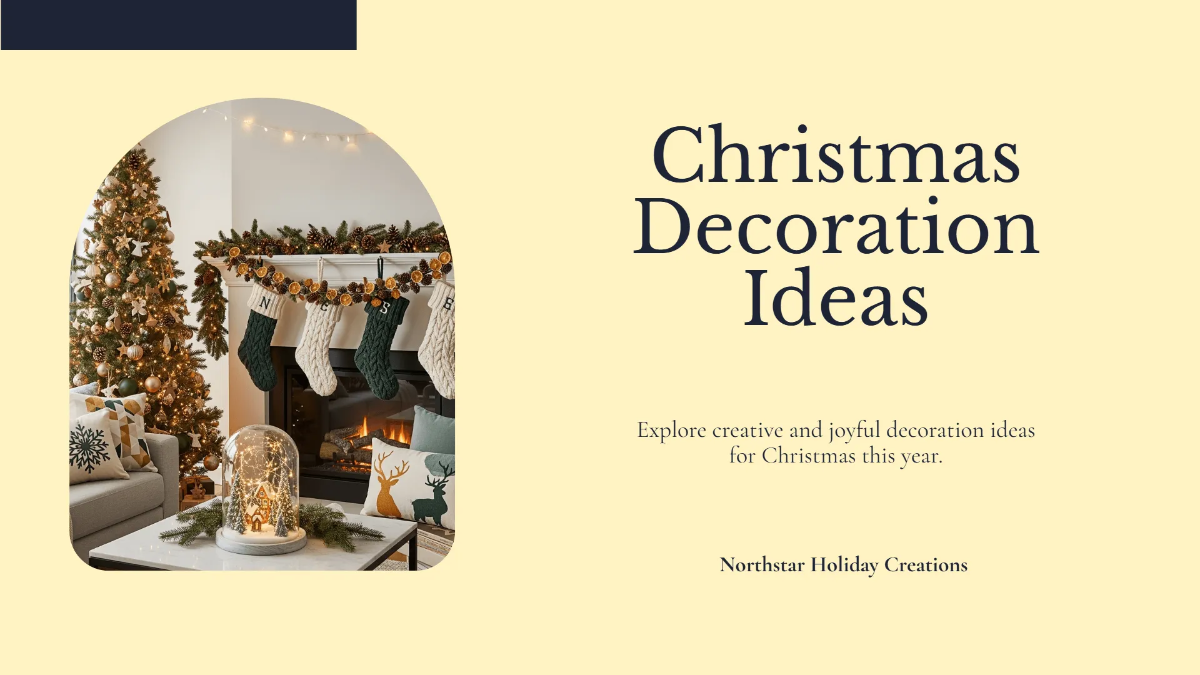 Free Christmas Decoration Presentation Template to Edit Online