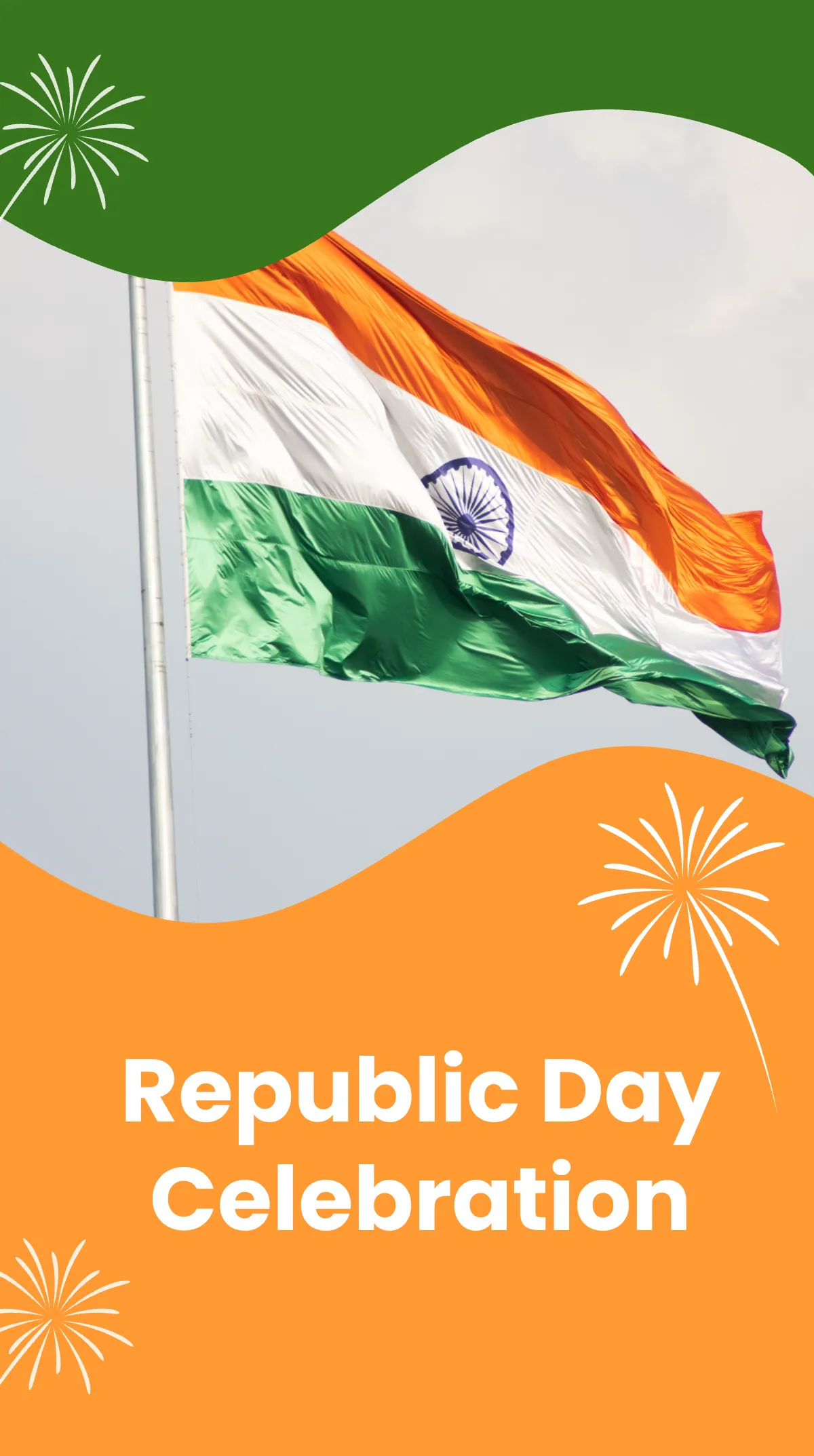 Free Republic Day Celebration Instagram Story Template to Edit Online