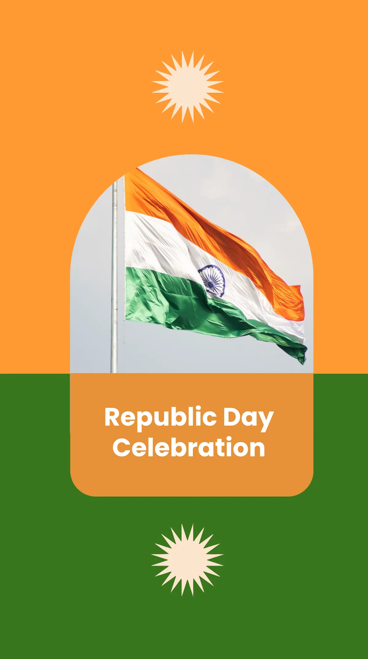 Free Republic Day Celebration Instagram Story Template to Edit Online