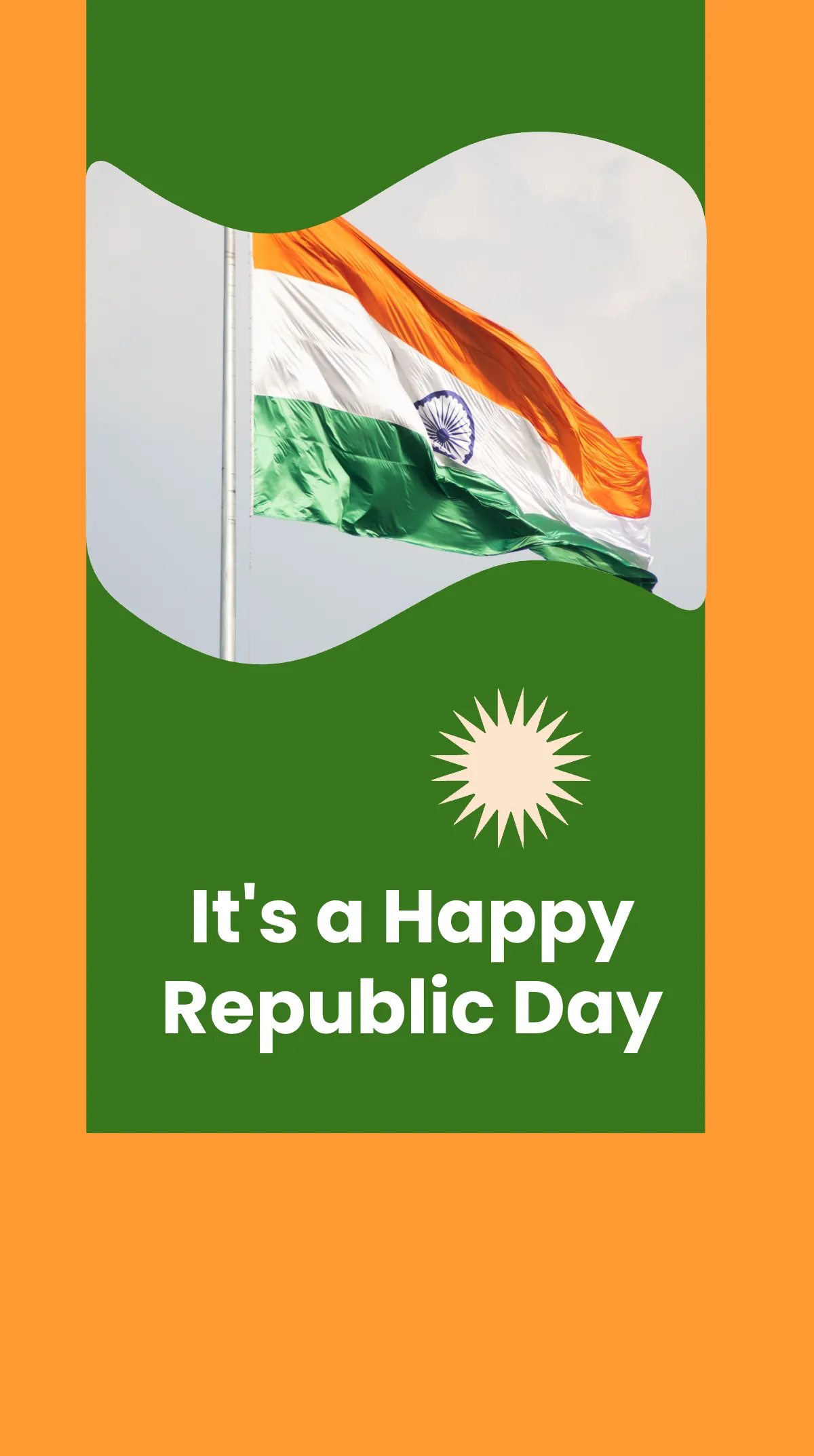 Free Republic Day Celebration Instagram Story Template to Edit Online