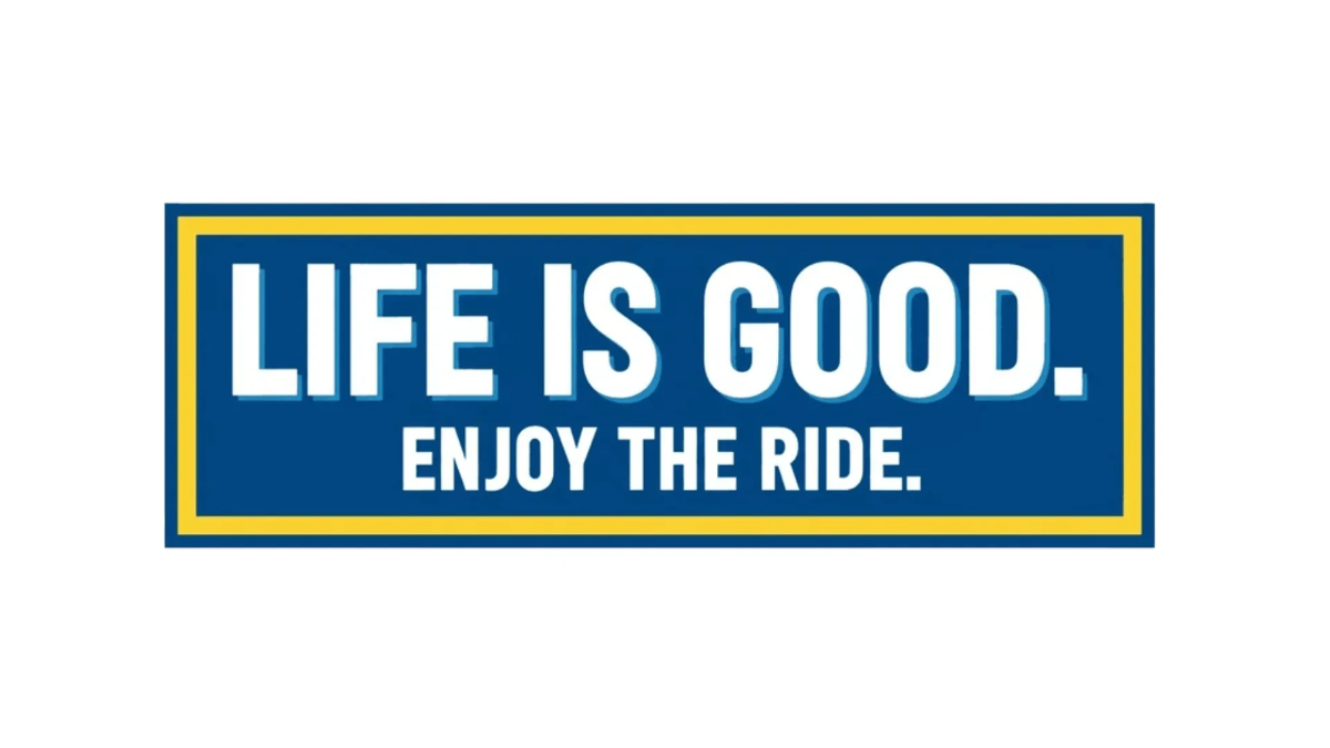 Free Life is good Enjoy the ride Bumper Sticker to Edit Online