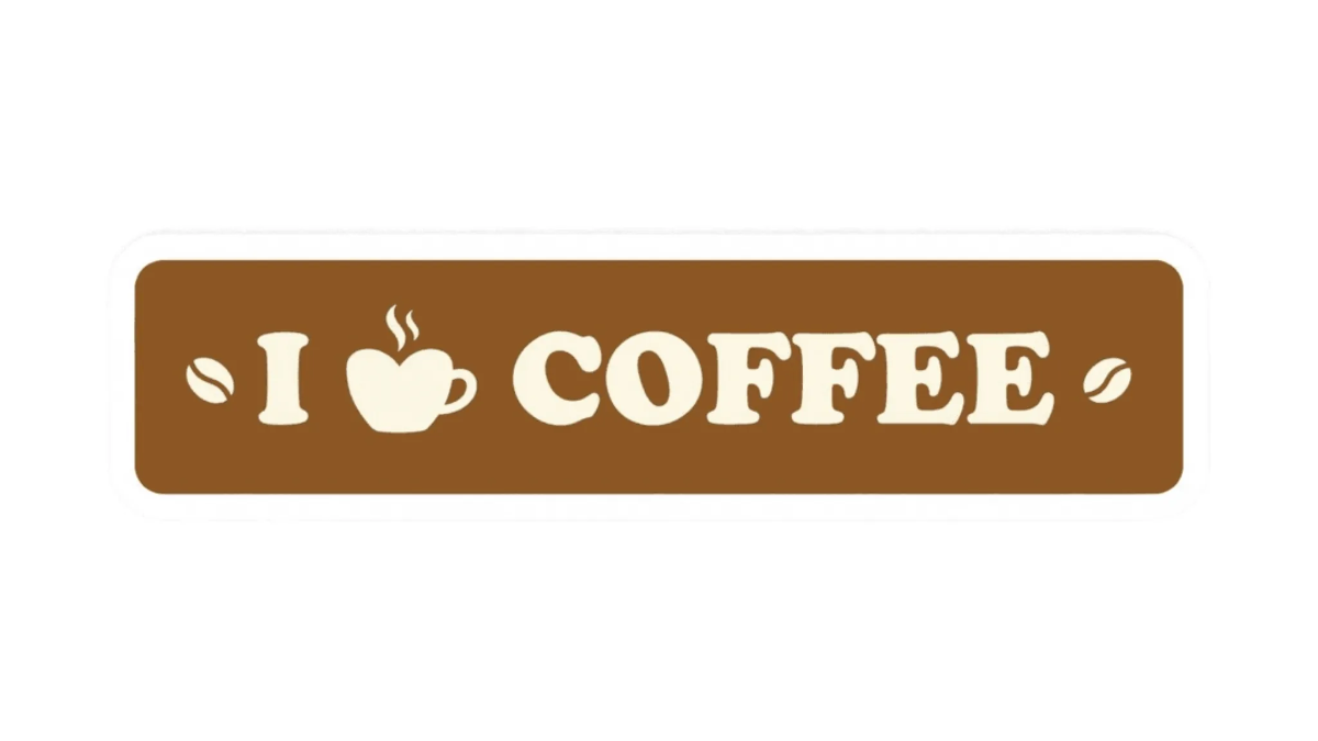 Free I HEART COFFEE Bumper Sticker to Edit Online