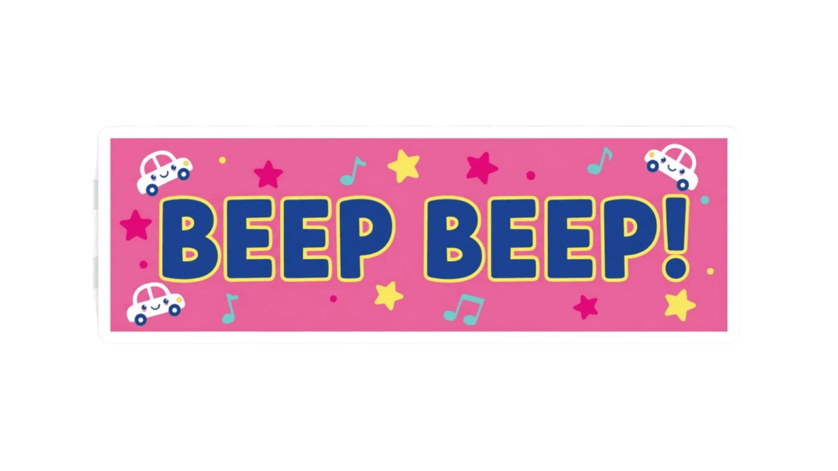 Free Beep beep! Bumper Sticker to Edit Online