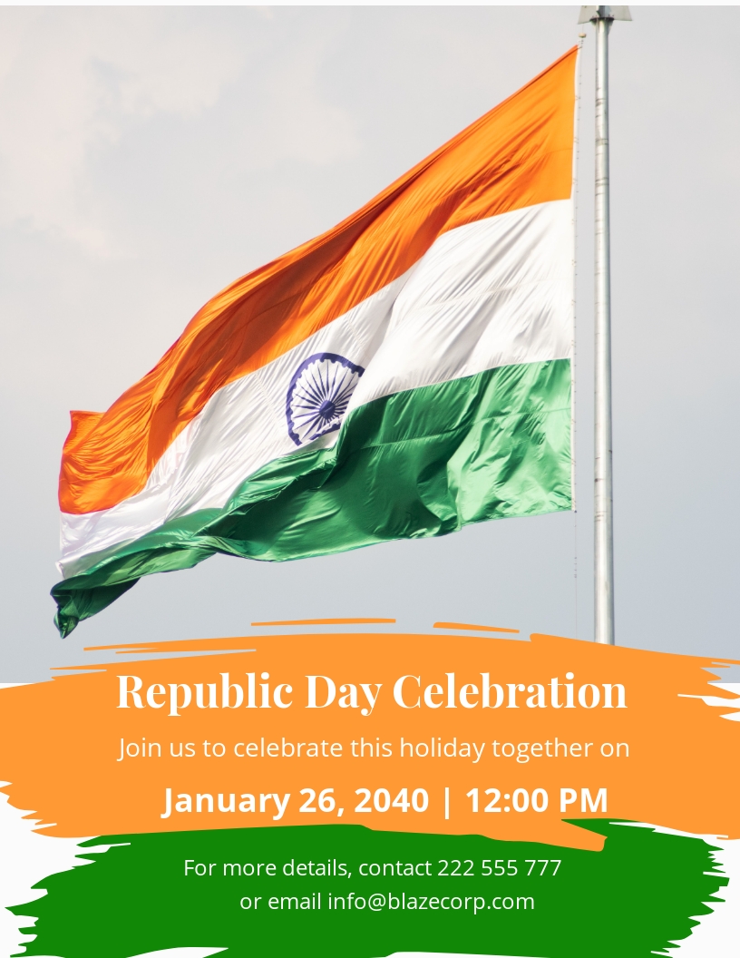 Republic Day Celebration Flyer Template.jpe