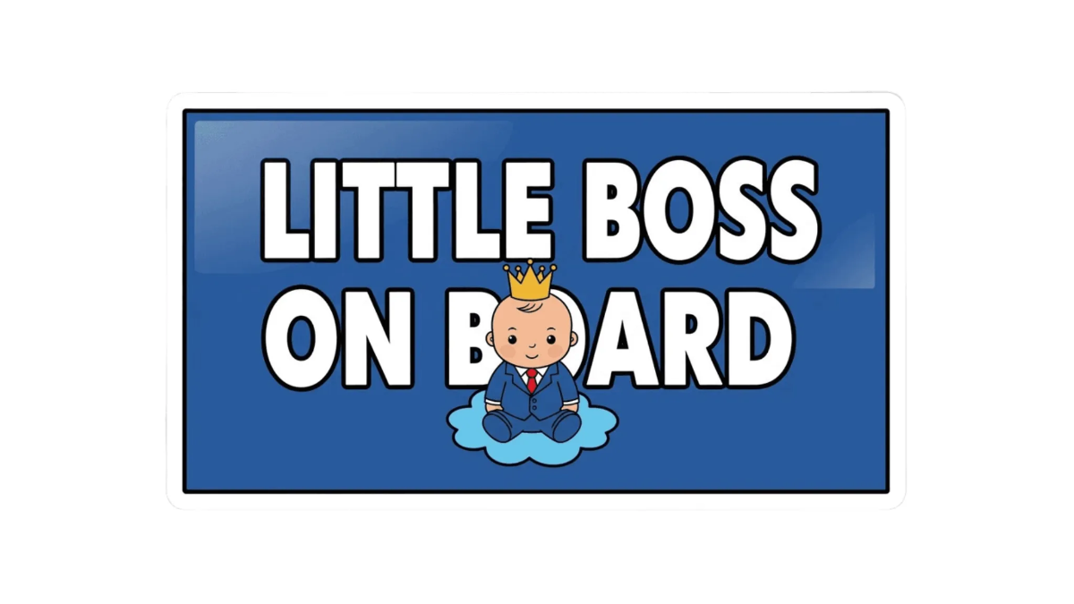 Free Little boss on board. Bumper Sticker to Edit Online