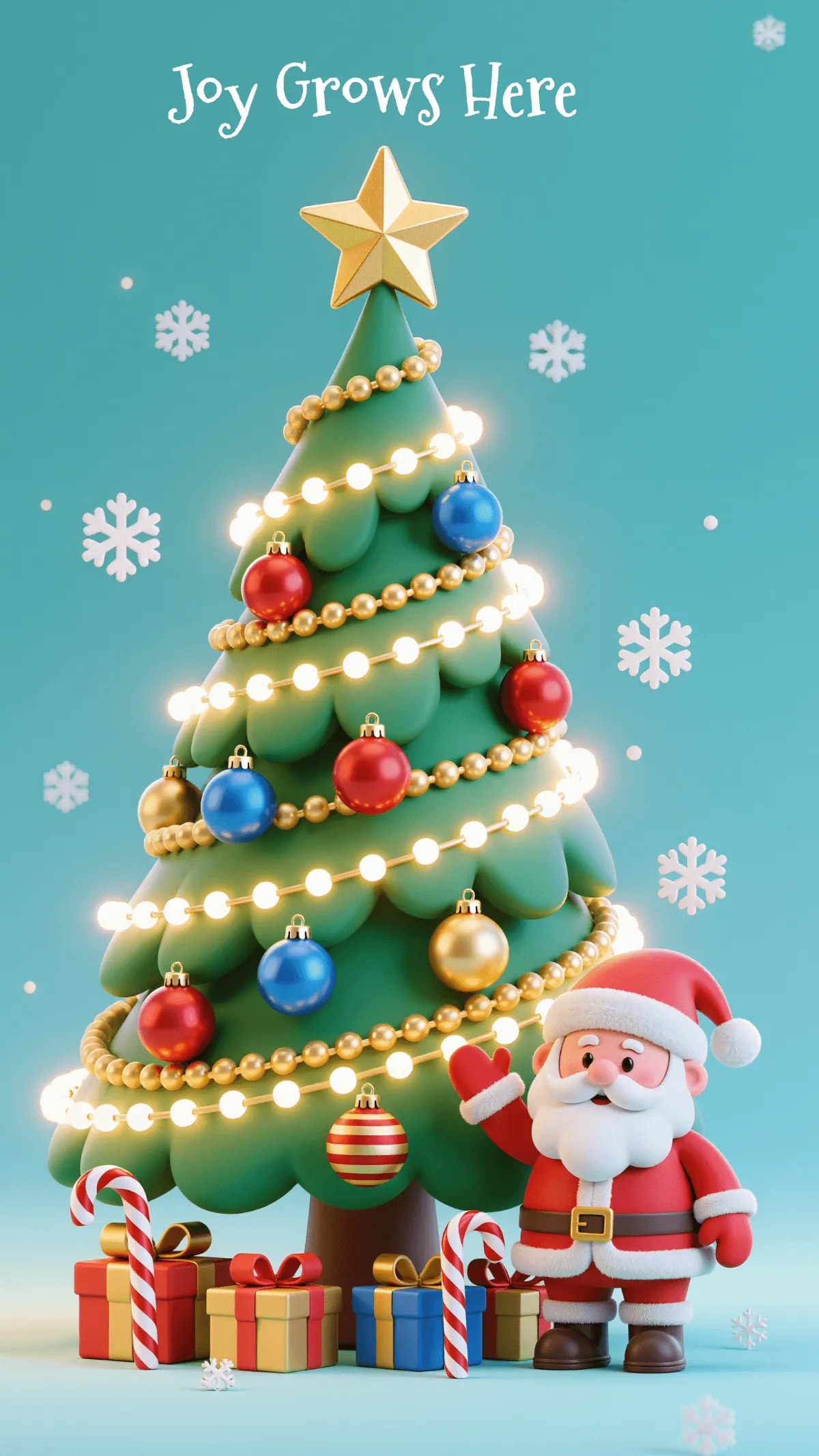 Free Santa Christmas Tree Template to Edit Online