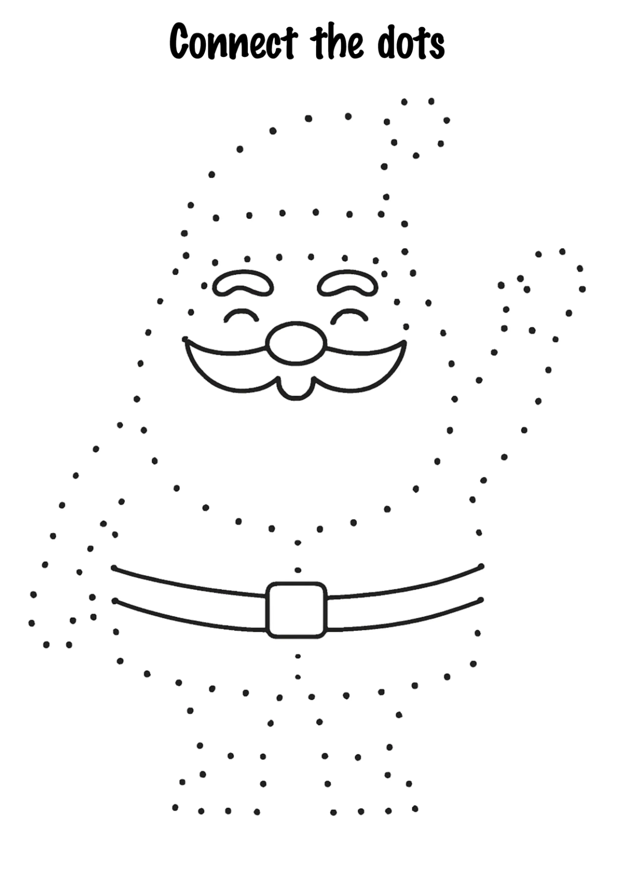 Free Santa Christmas Dot Worksheet Template to Edit Online