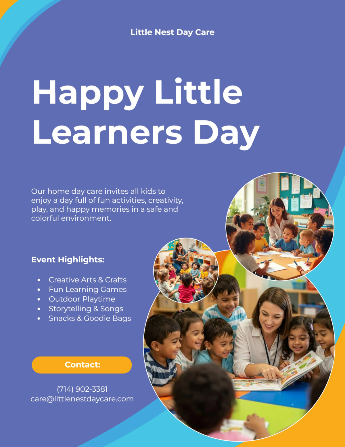 Free Preschool Children's Day Flyer Template to Edit Online