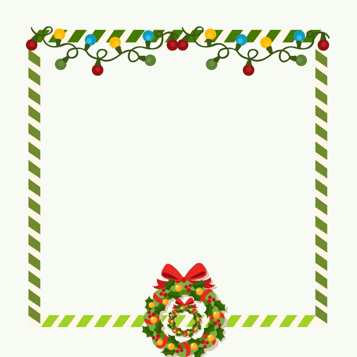 Free Colorful Christmas Border Clipart Template to Edit Online