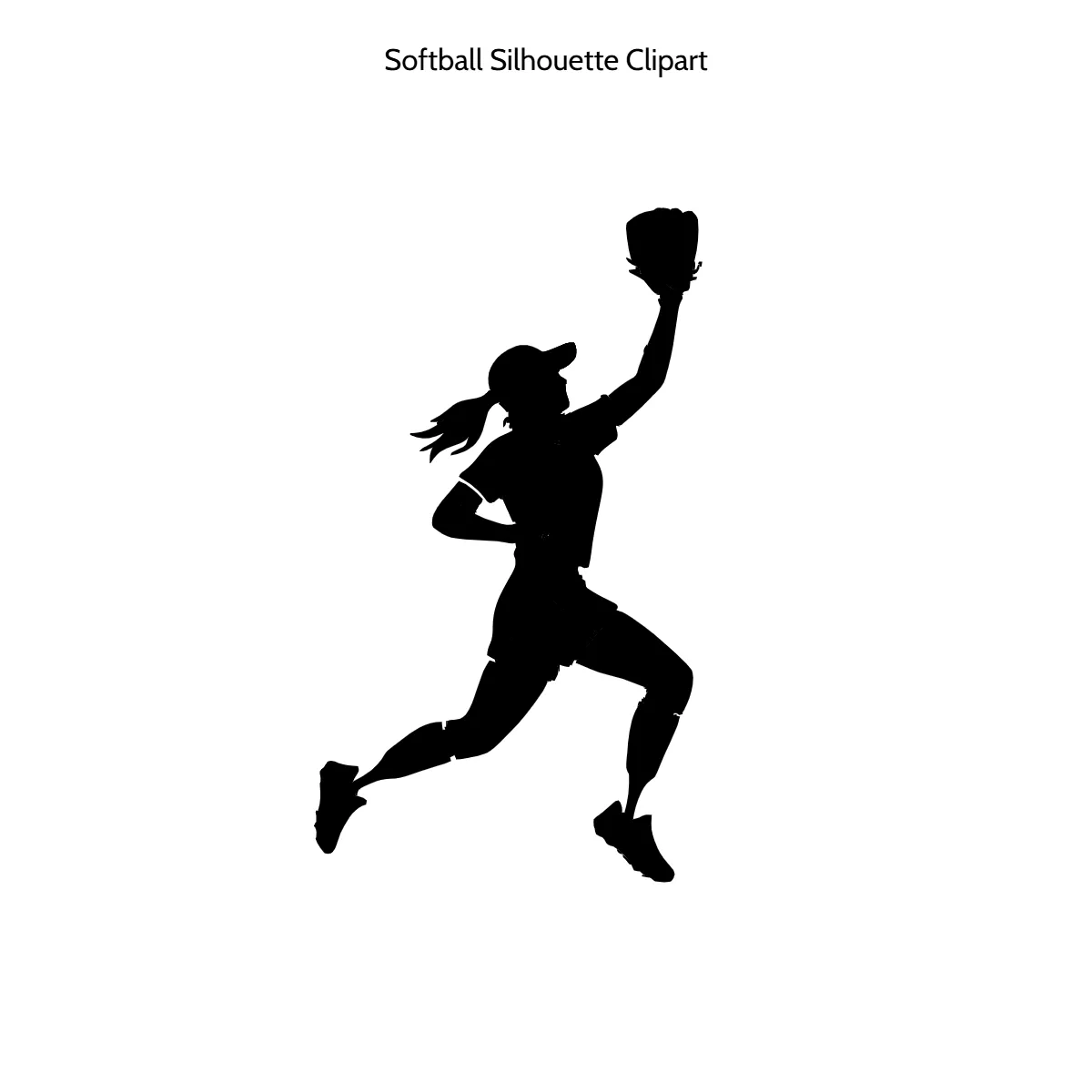 Free Softball Silhouette Vector Clipart (PNG, SVG) to Edit Online