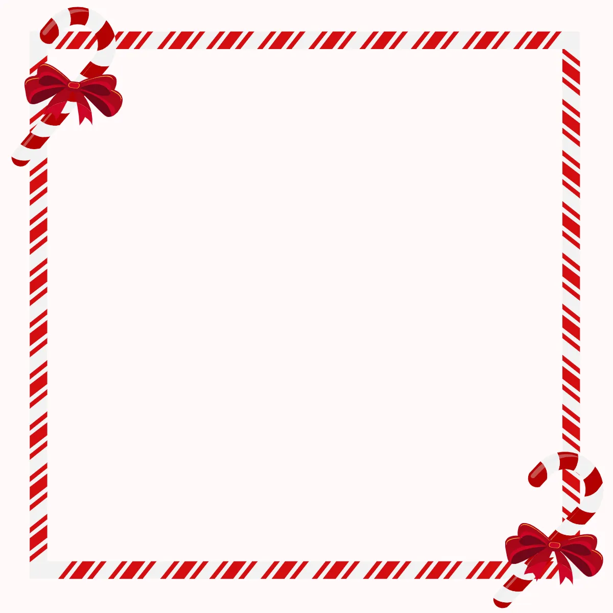 Free Candy Cane Christmas Border Clipart Template to Edit Online