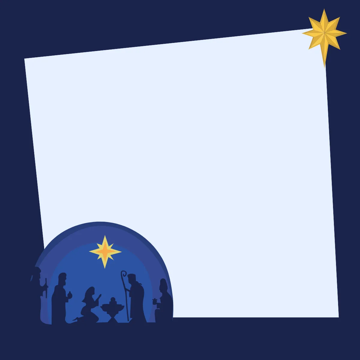 Free Nativity Christmas Border Clipart Template to Edit Online