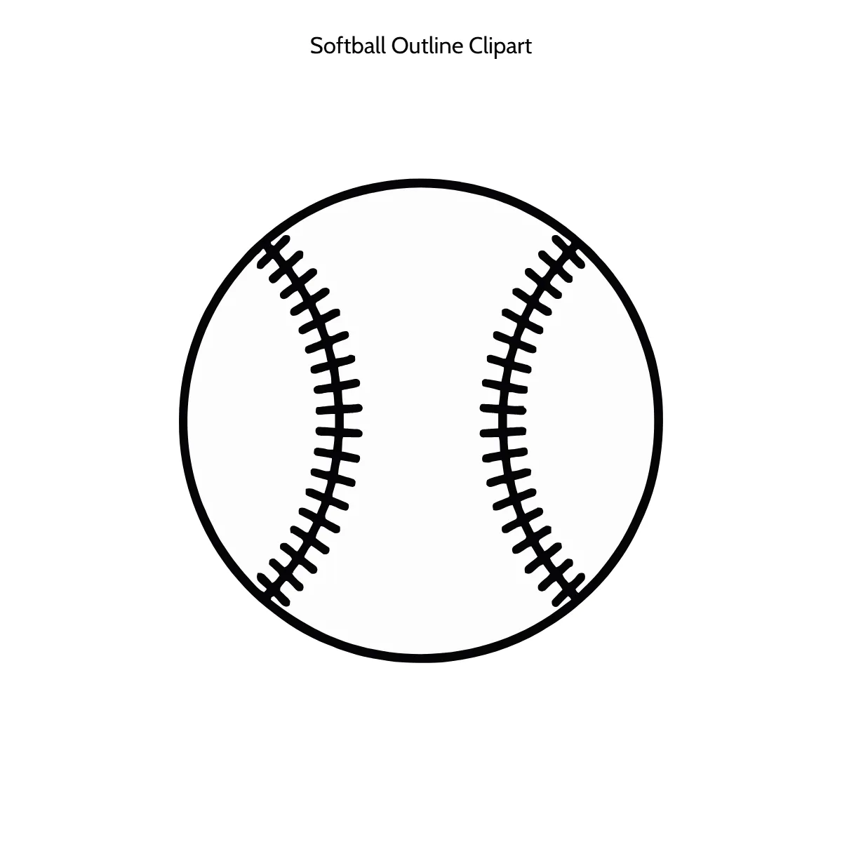 Free Softball Outline Vector Clipart (PNG, SVG) to Edit Online