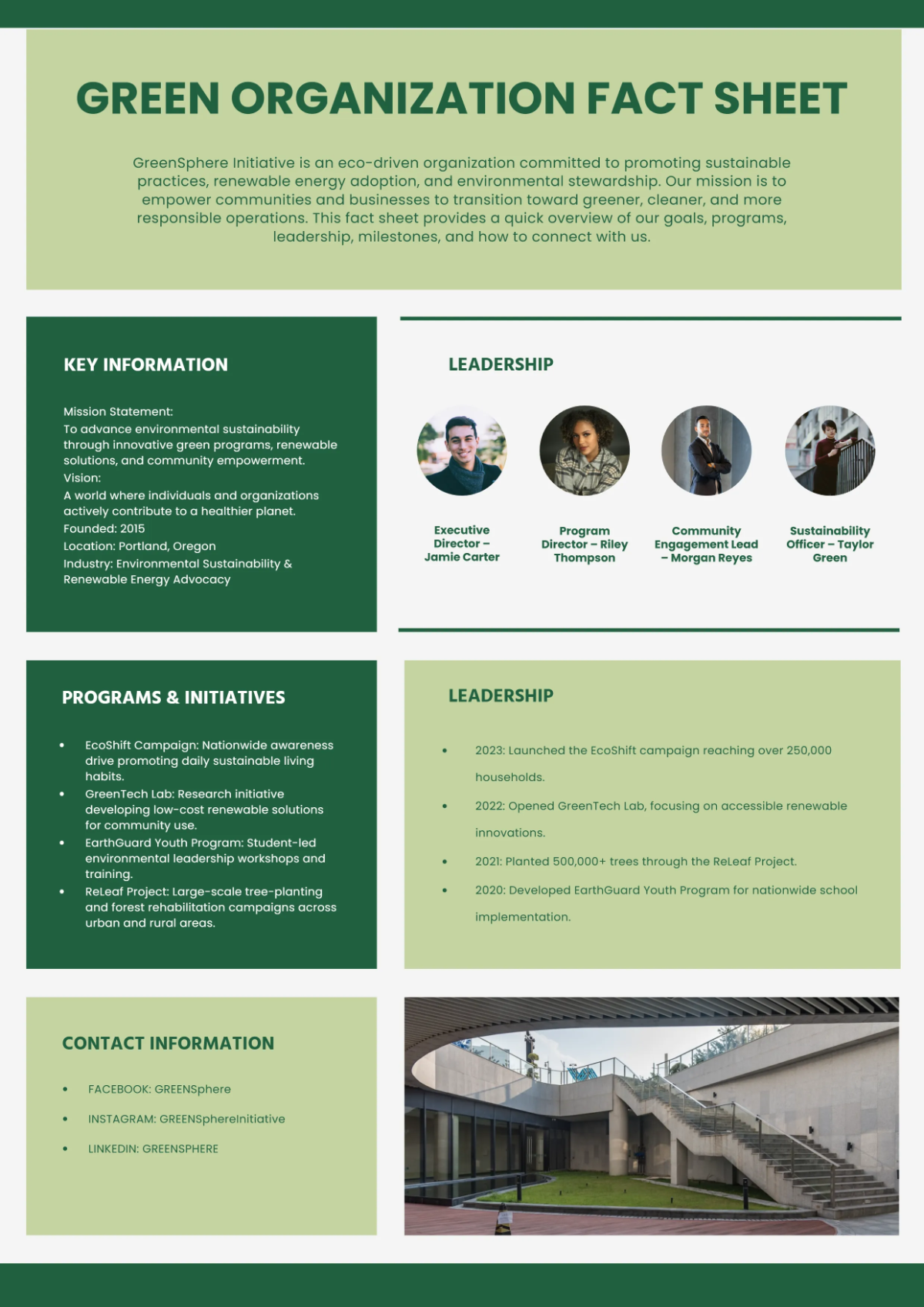 Free Green Organization Fact Sheet Template to Edit Online Free Green Organization Fact Sheet Template to Edit Online