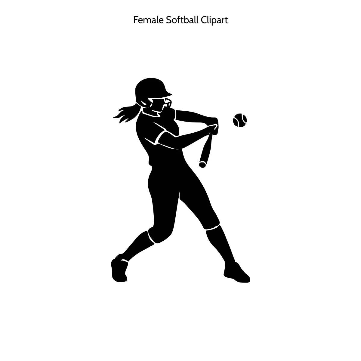 Free Female Softball Clipart Template to Edit Online