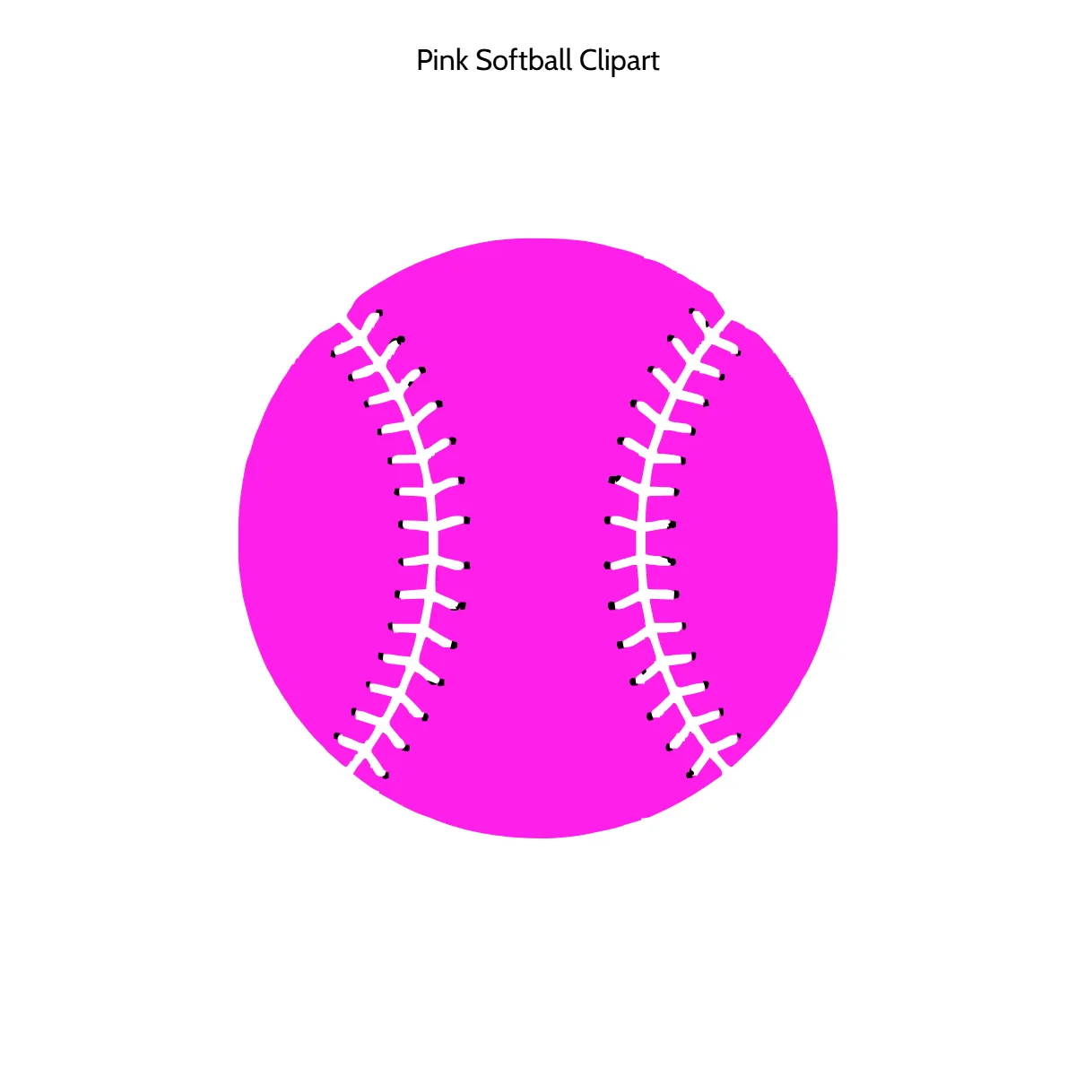 Free Pink Softball Vector Clipart (PNG, SVG) to Edit Online