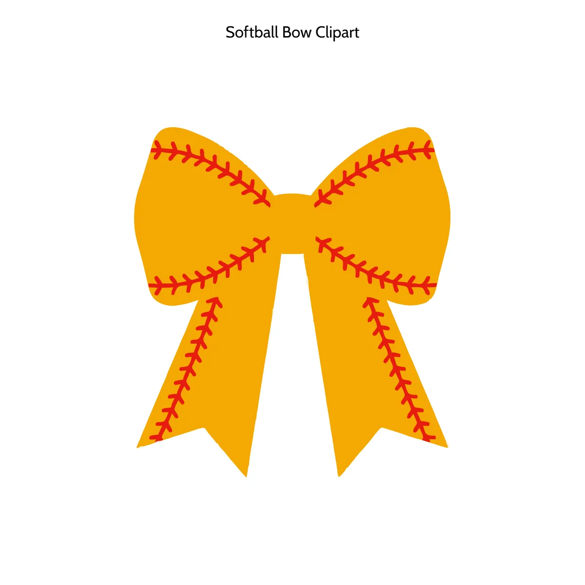 Free Softball Bow Cartoon Vector Clipart (PNG, SVG) to Edit Online