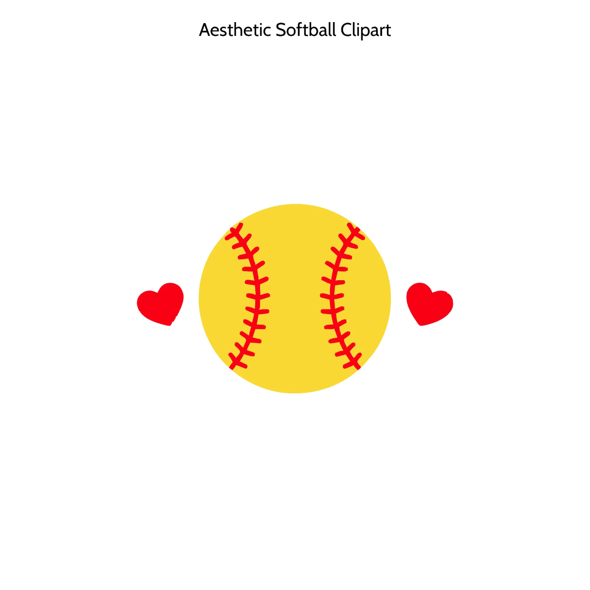 Free Aesthetic Softball Vector Clipart (PNG, SVG) to Edit Online
