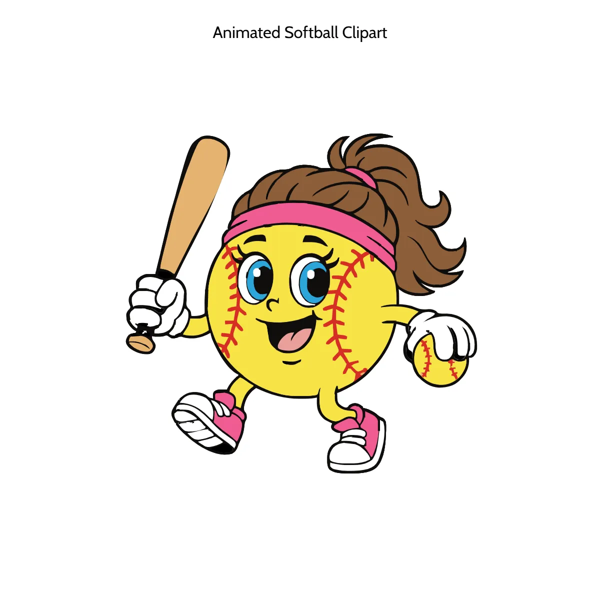Free Animated Softball Cartoon Vector Clipart (PNG, SVG) to Edit Online