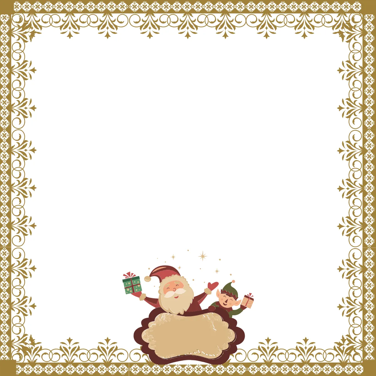 Free Vintage Christmas Border Clipart Template to Edit Online