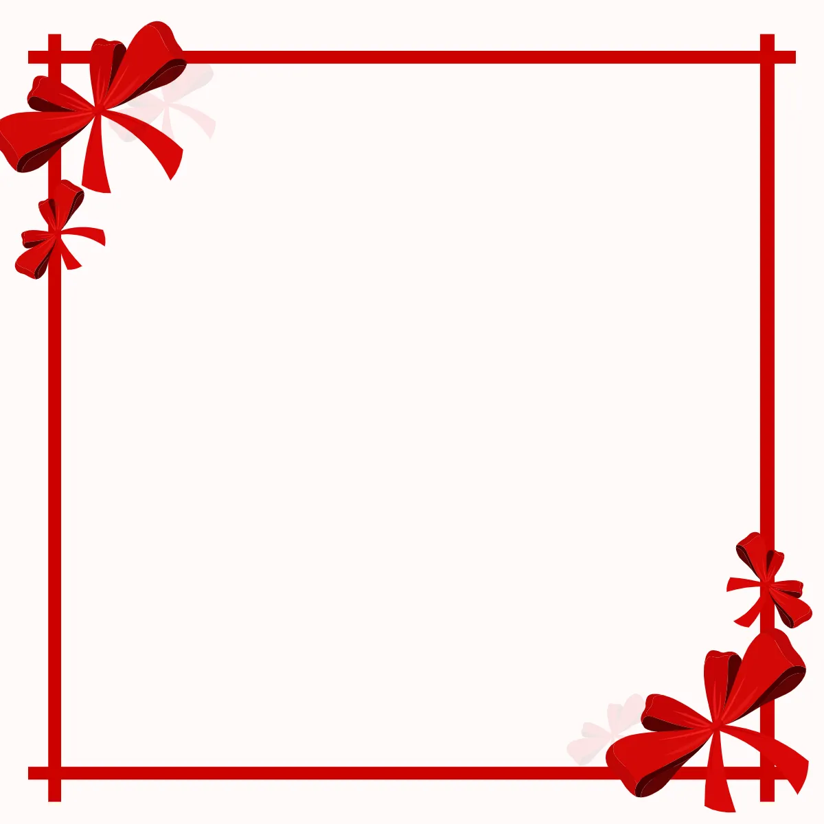 Free Ribbon Christmas Border Clipart Template to Edit Online