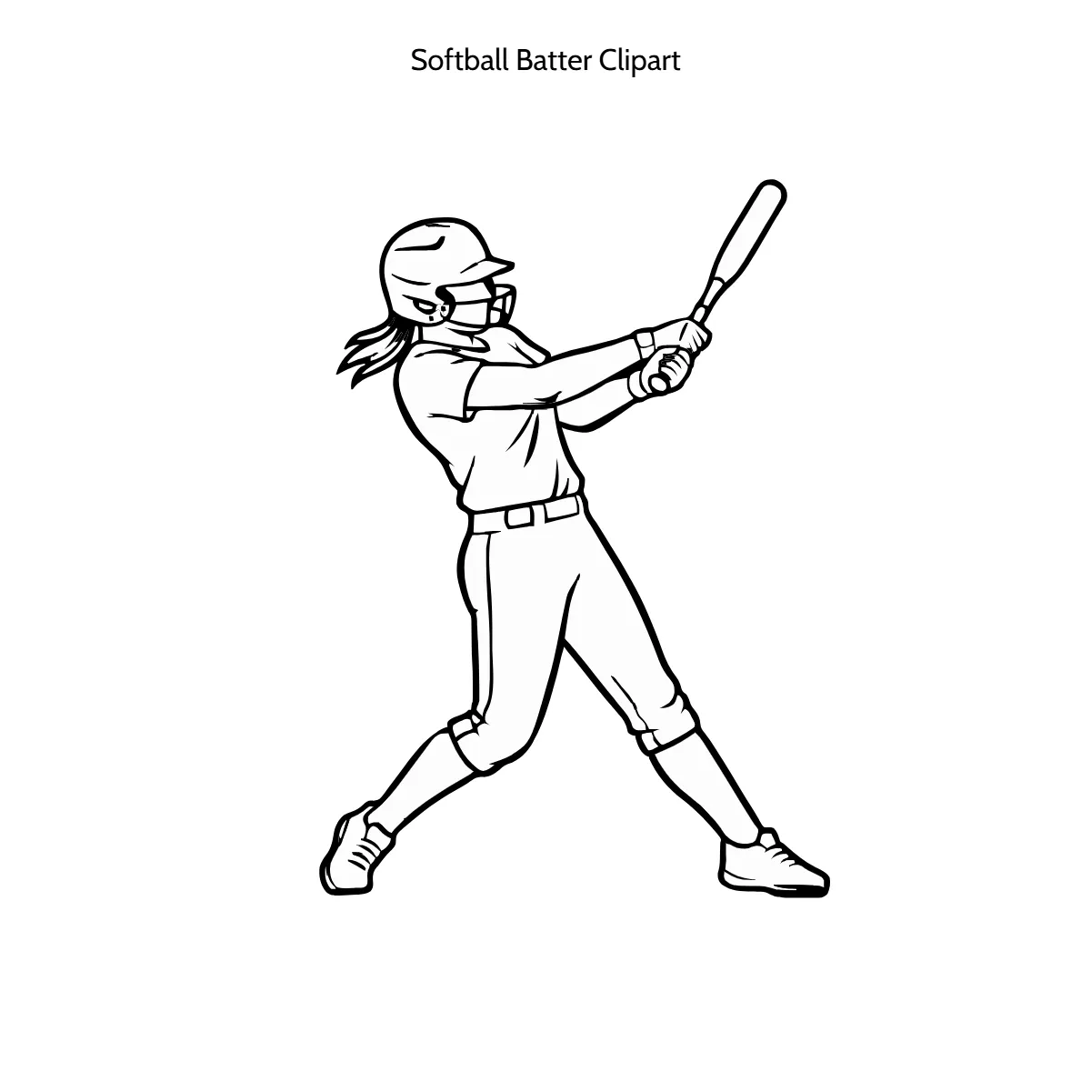 Free Softball Batter Vector Clipart (PNG, SVG) to Edit Online