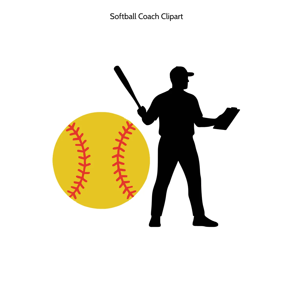 Free Softball Coach Vector Clipart (PNG, SVG) to Edit Online
