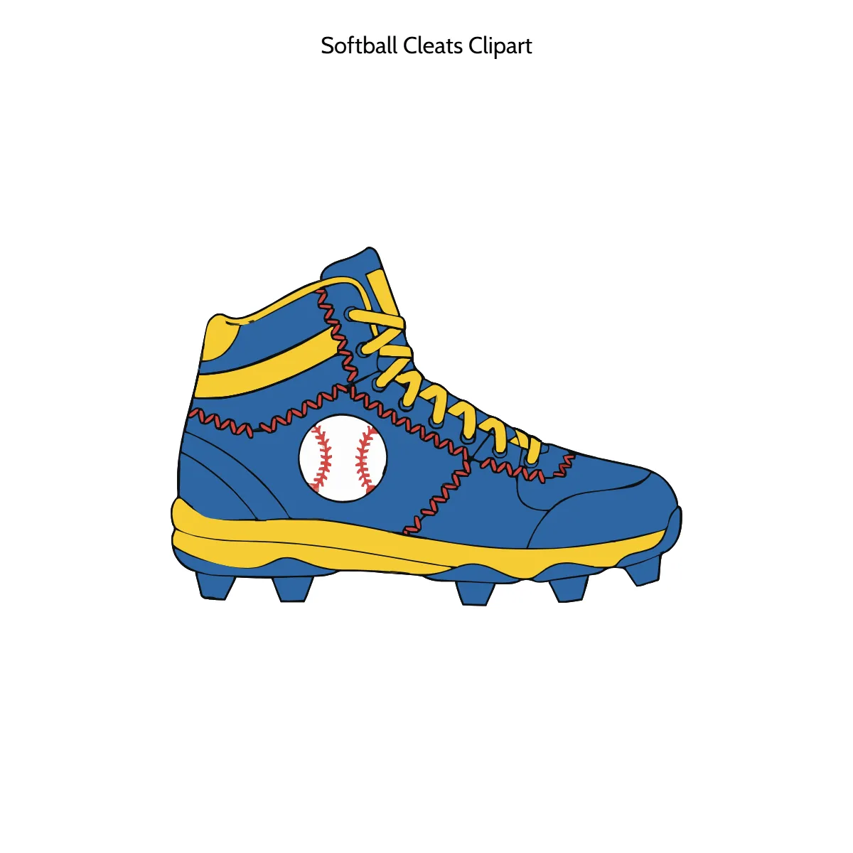 Free Softball Cleats Vector Clipart (PNG, SVG) to Edit Online