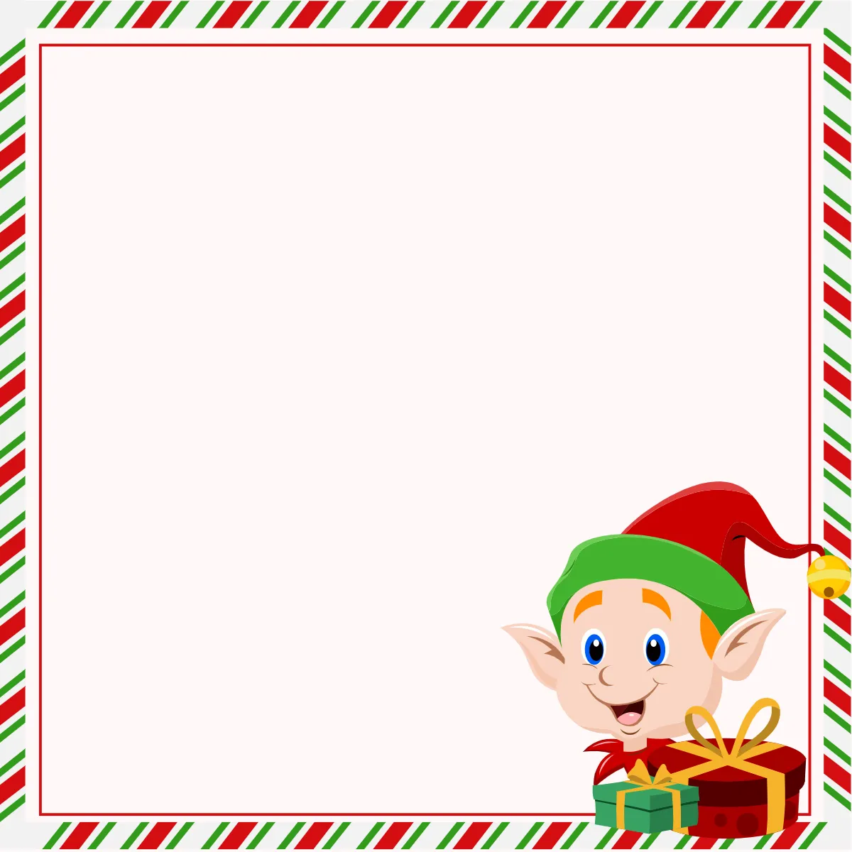 Free Cute Elf Christmas Border Clipart Template to Edit Online
