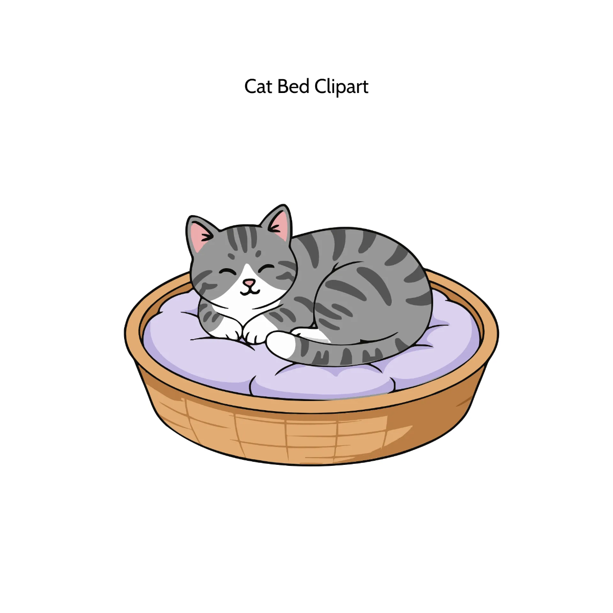 Free Cat Bed Vector Clipart (PNG, SVG) to Edit Online