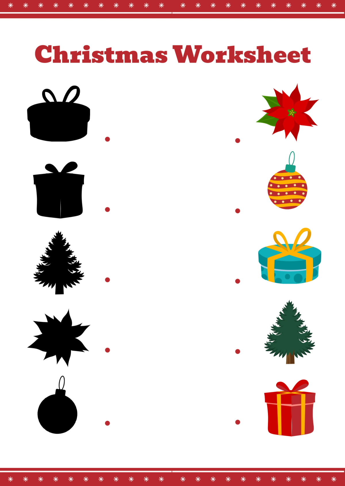 Free Christmas December Worksheet Template to Edit Online
