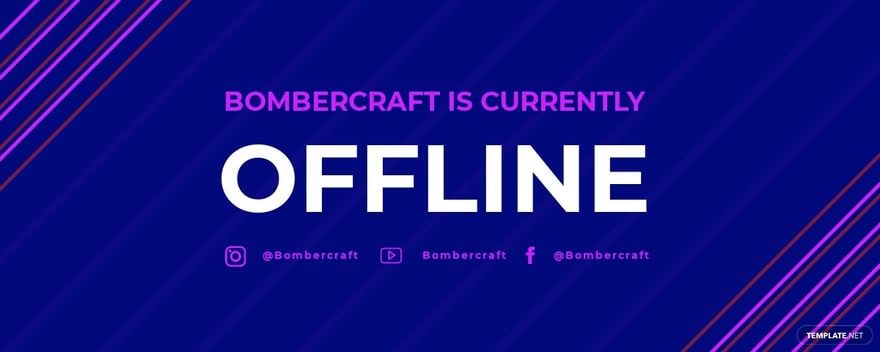 Currently Offline Twitch Banner Template